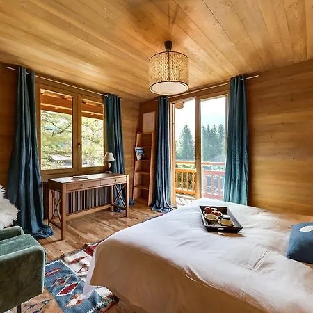 Vaste Et Chaleureux Chalet Vue Mont-blanc Domek alpejski
